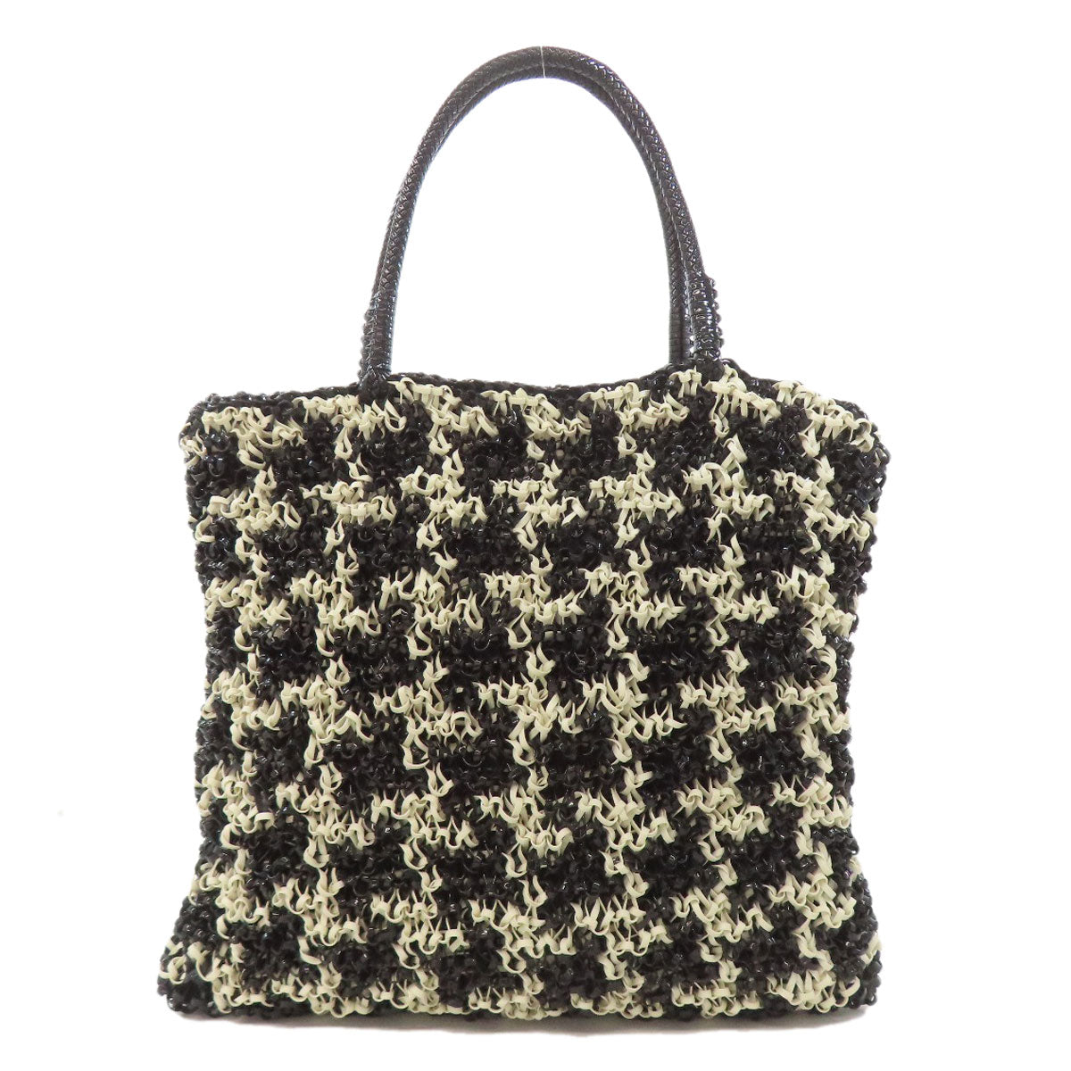 ANTEPRIMA Houndstooth pattern Handbag PVC Ladies [Used]
