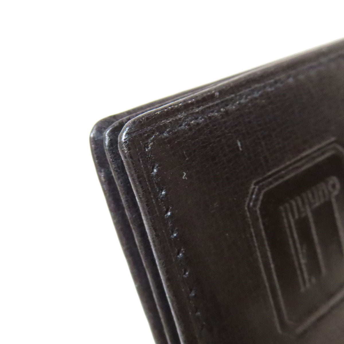 Dunhill logo Card Case Leather Ladies [Used]