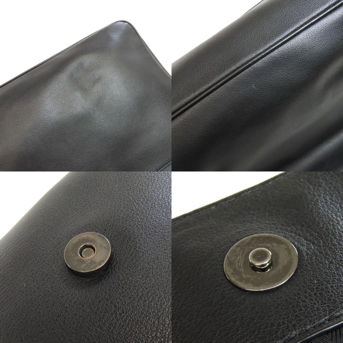 Dupont logo Shoulder Bag Leather Ladies [Used]