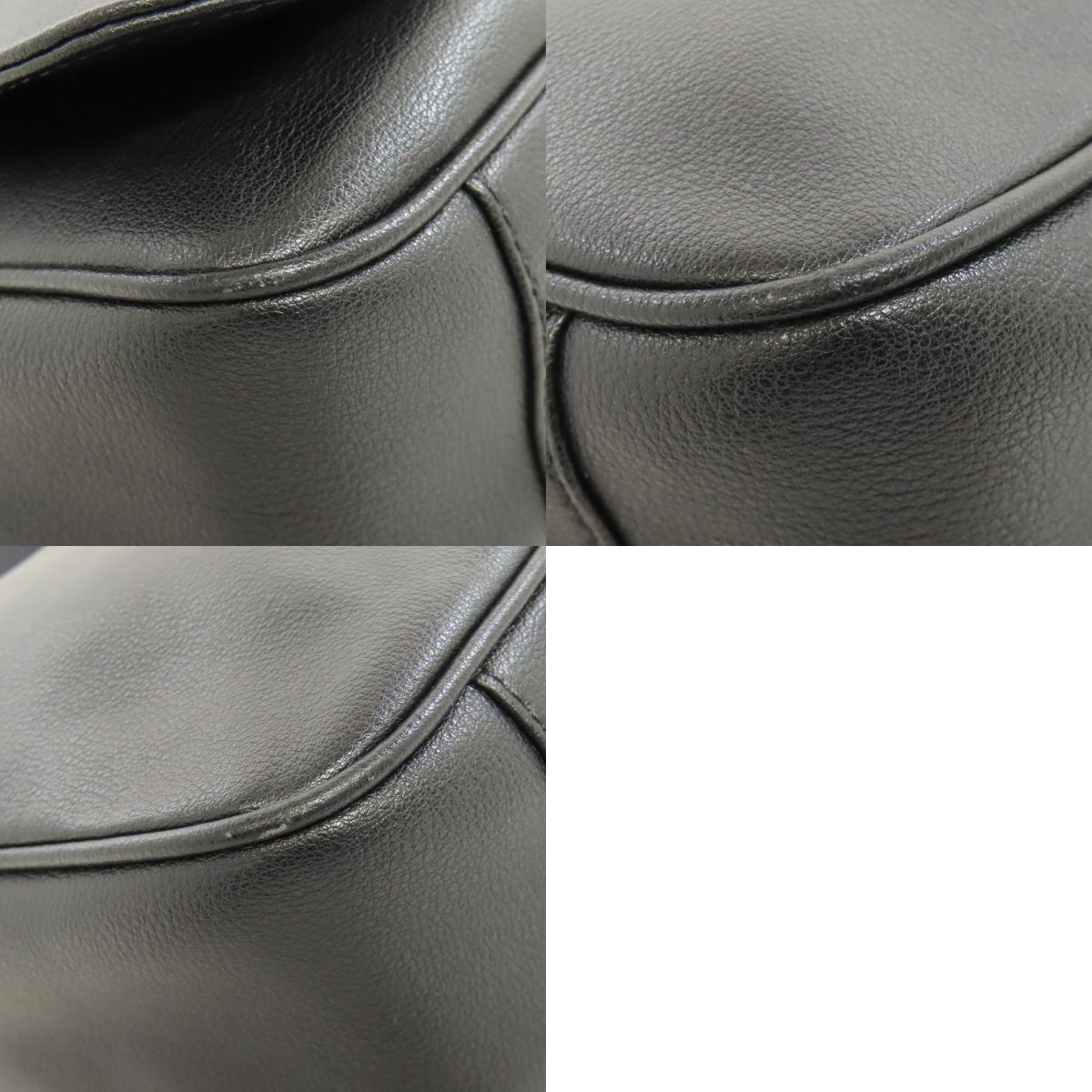 Dupont logo Shoulder Bag Leather Ladies [Used]