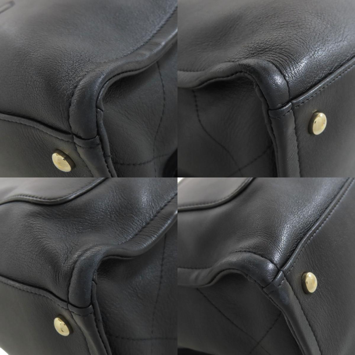 CHANEL COCO Mark 2WAY Tote Bag Calf Ladies [Used]