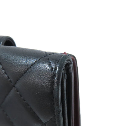 CHANEL COCO Mark Matelasse SilverHardware Bifold Wallet with Coin Pocket Lambskin Ladies [Used]