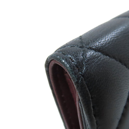 CHANEL COCO Mark Matelasse SilverHardware Bifold Wallet with Coin Pocket Lambskin Ladies [Used]