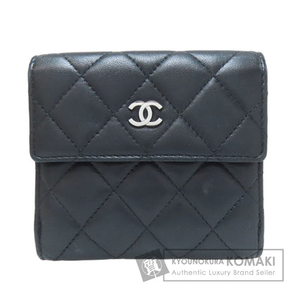 CHANEL COCO Mark Matelasse SilverHardware Bifold Wallet with Coin Pocket Lambskin Ladies [Used]
