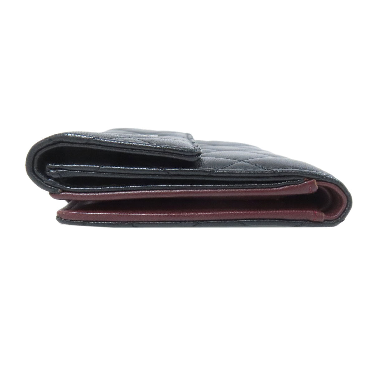 CHANEL COCO Mark Matelasse SilverHardware Bifold Wallet with Coin Pocket Lambskin Ladies [Used]