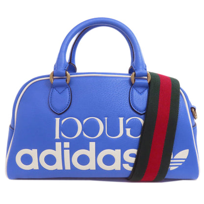 GUCCI 727558 Mini Boston bag, Adidas collaboration Boston bag Leather Ladies [Used]