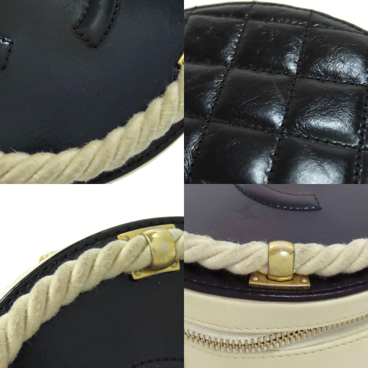 CHANEL COCO Mark GoldHardware 2WAY Handbag Calf Ladies [Used]