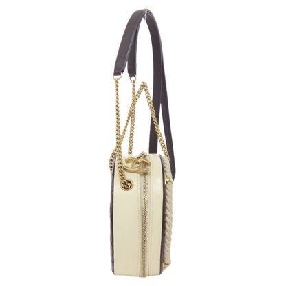 CHANEL COCO Mark GoldHardware 2WAY Handbag Calf Ladies [Used]