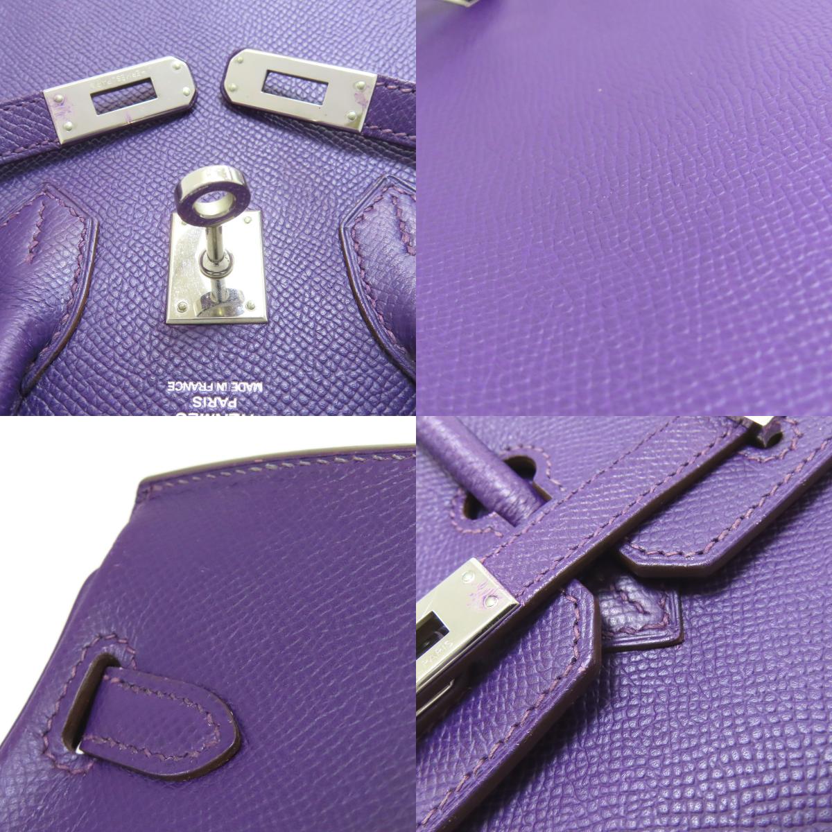 エルメス バーキン25 シルバー金具 ハンドバッグ エプソン レディース 【中古】【HERMES】