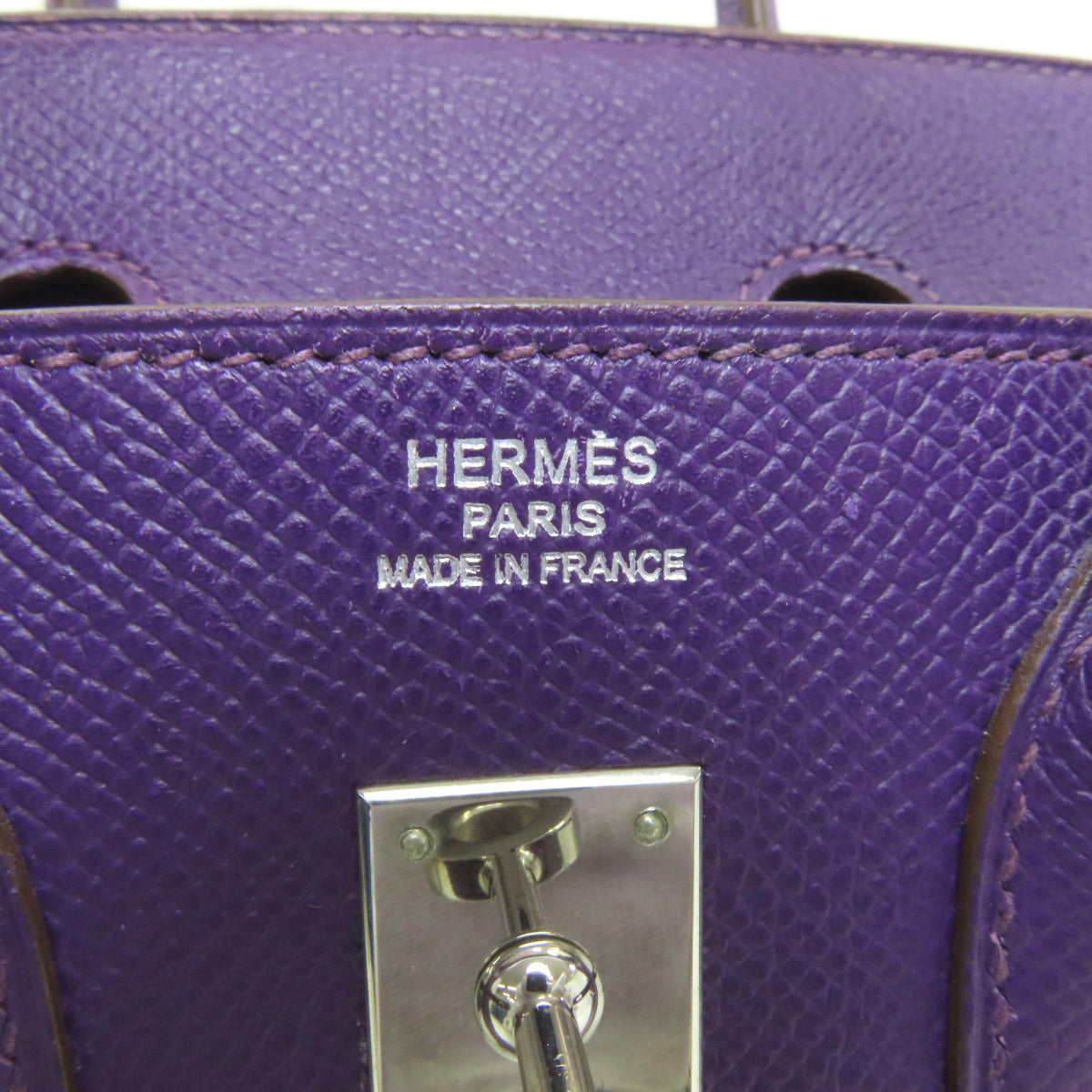 エルメス バーキン25 シルバー金具 ハンドバッグ エプソン レディース 【中古】【HERMES】