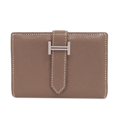 HERMES Bearn Mini Etoupe SilverHardware coin purse Chevre Ladies [Used]