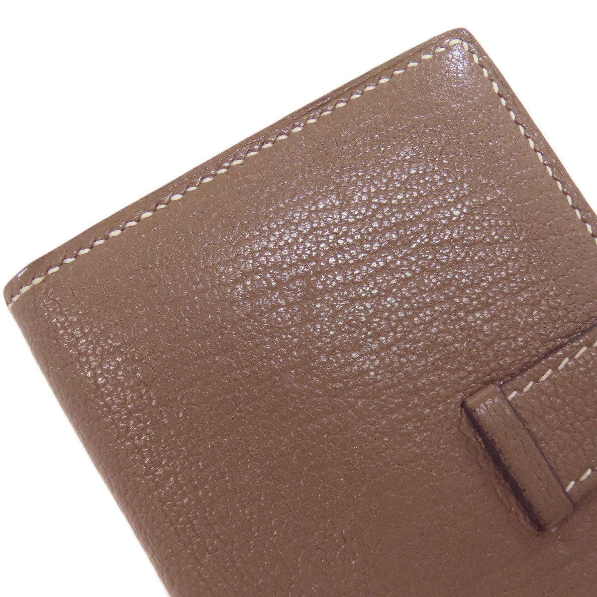 HERMES Bearn Mini Etoupe SilverHardware coin purse Chevre Ladies [Used]