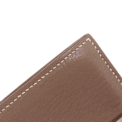 HERMES Bearn Mini Etoupe SilverHardware coin purse Chevre Ladies [Used]