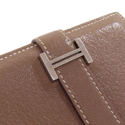 HERMES Bearn Mini Etoupe SilverHardware coin purse Chevre Ladies [Used]