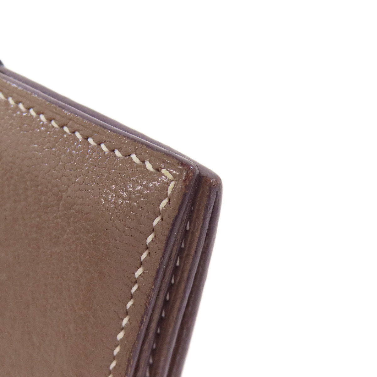 HERMES Bearn Mini Etoupe SilverHardware coin purse Chevre Ladies [Used]