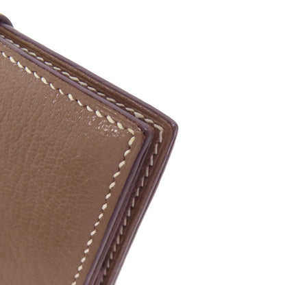 HERMES Bearn Mini Etoupe SilverHardware coin purse Chevre Ladies [Used]