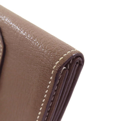 HERMES Bearn Mini Etoupe SilverHardware coin purse Chevre Ladies [Used]