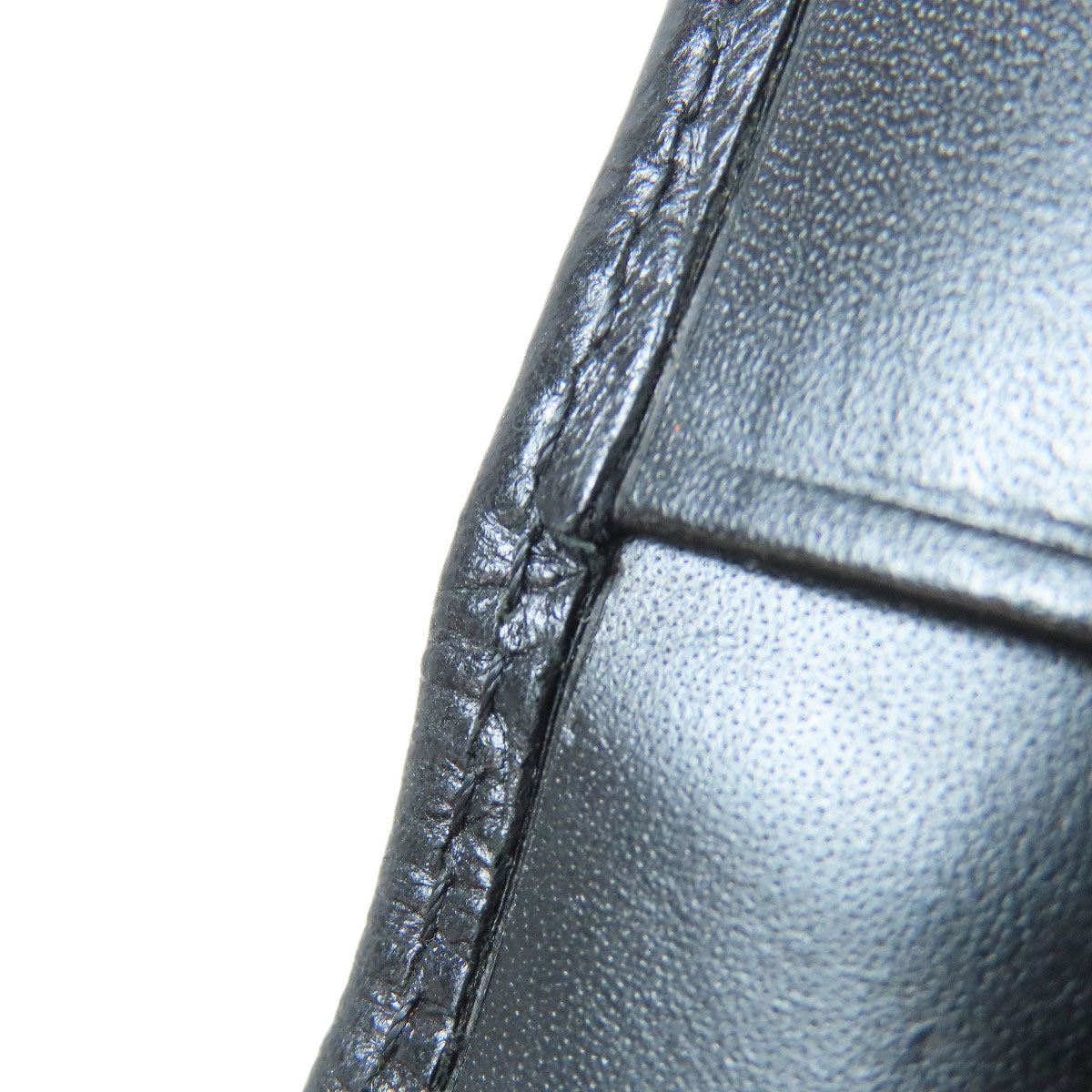 Emporio Armani Stamping with logo Card Case Leather Ladies [Used]