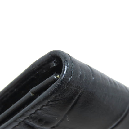 Emporio Armani Stamping with logo Card Case Leather Ladies [Used]