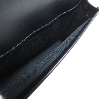 Emporio Armani Stamping with logo Card Case Leather Ladies [Used]