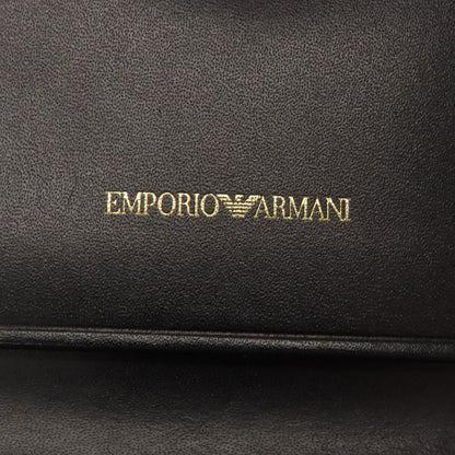 Emporio Armani Stamping with logo Card Case Leather Ladies [Used]