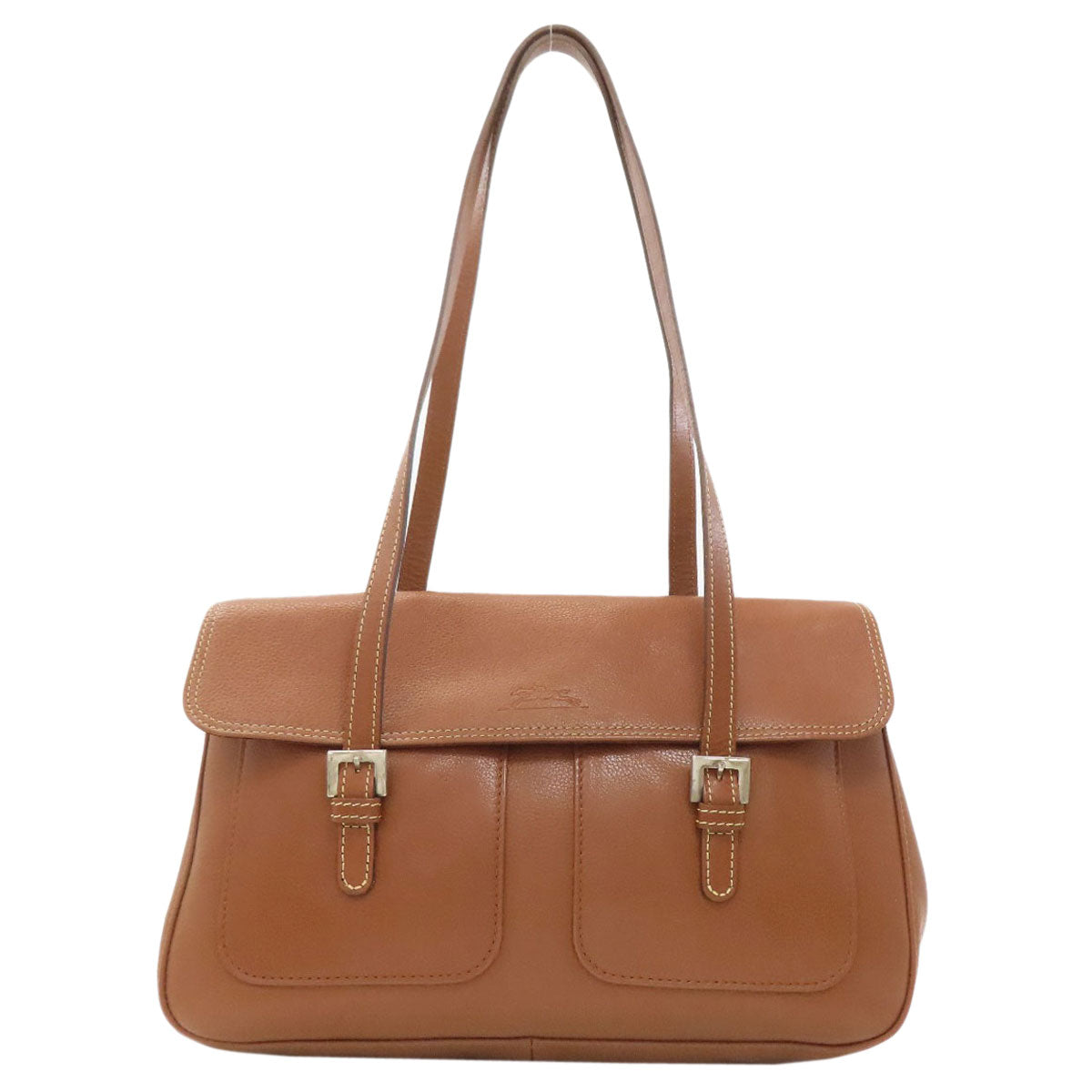 Longchamp logo Tote Bag Leather Ladies [Used]