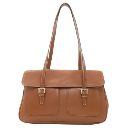 Longchamp logo Tote Bag Leather Ladies [Used]