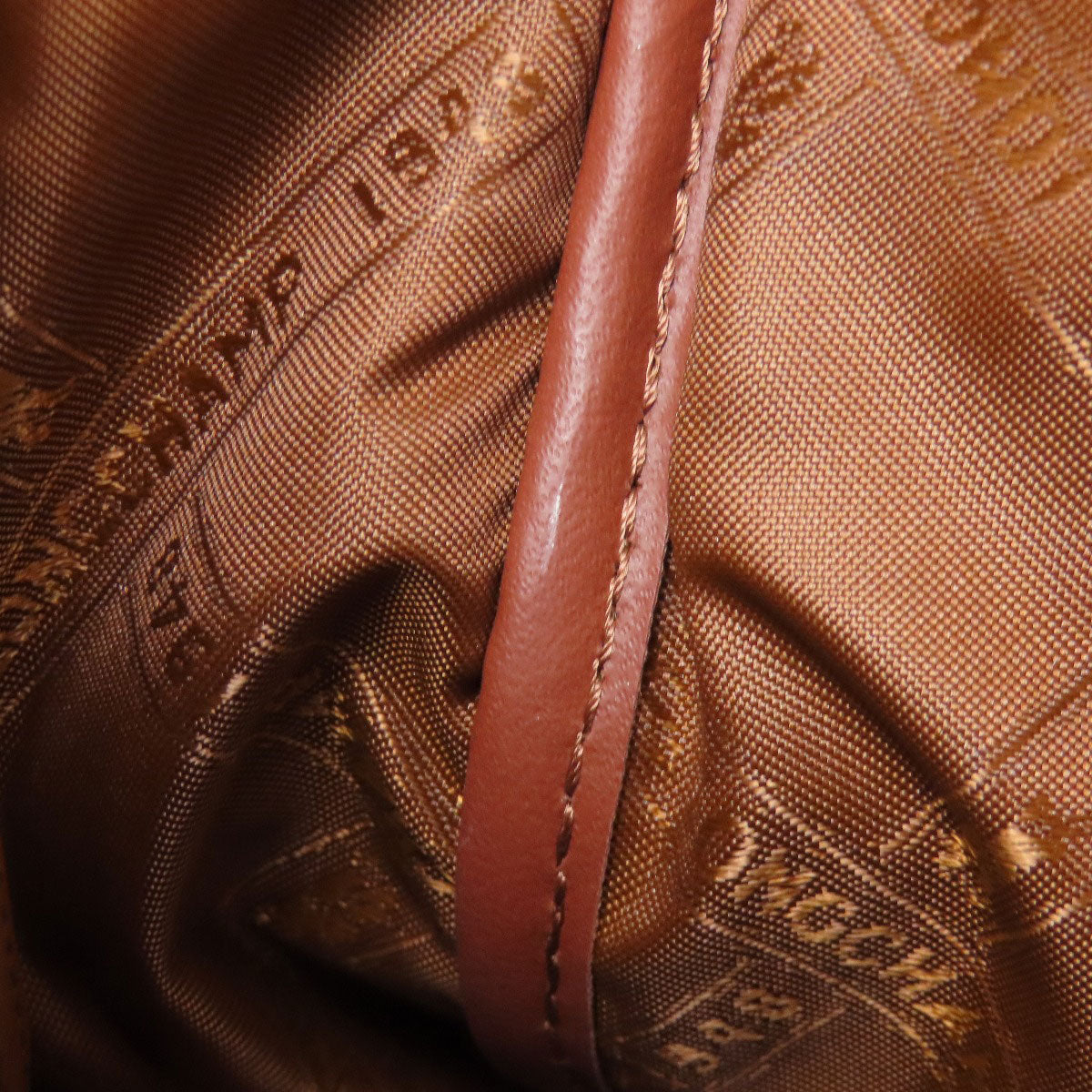 Longchamp logo Tote Bag Leather Ladies [Used]