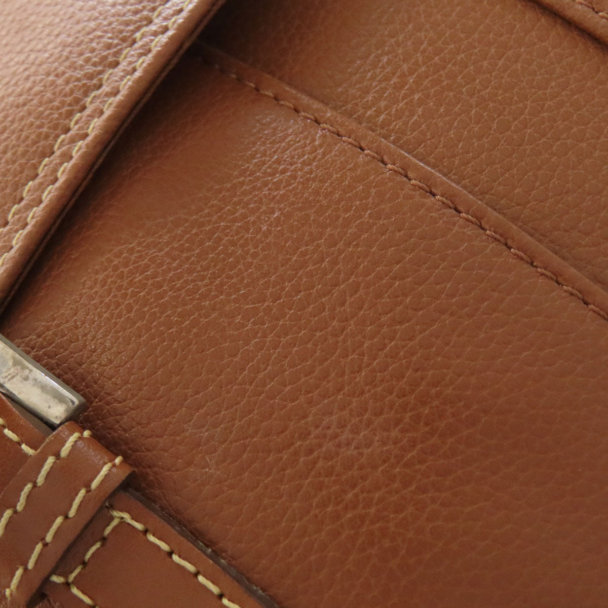 Longchamp logo Tote Bag Leather Ladies [Used]