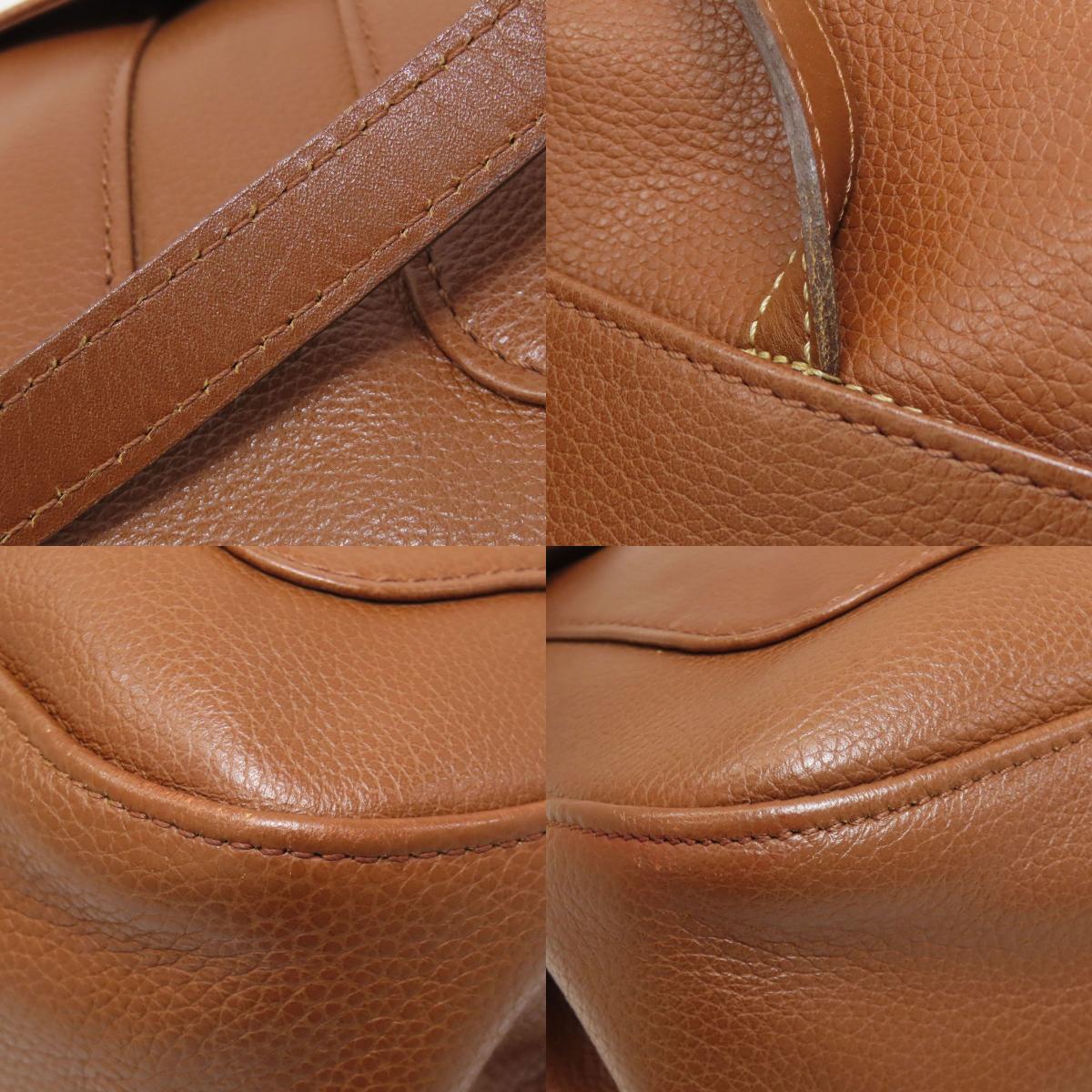 Longchamp logo Tote Bag Leather Ladies [Used]