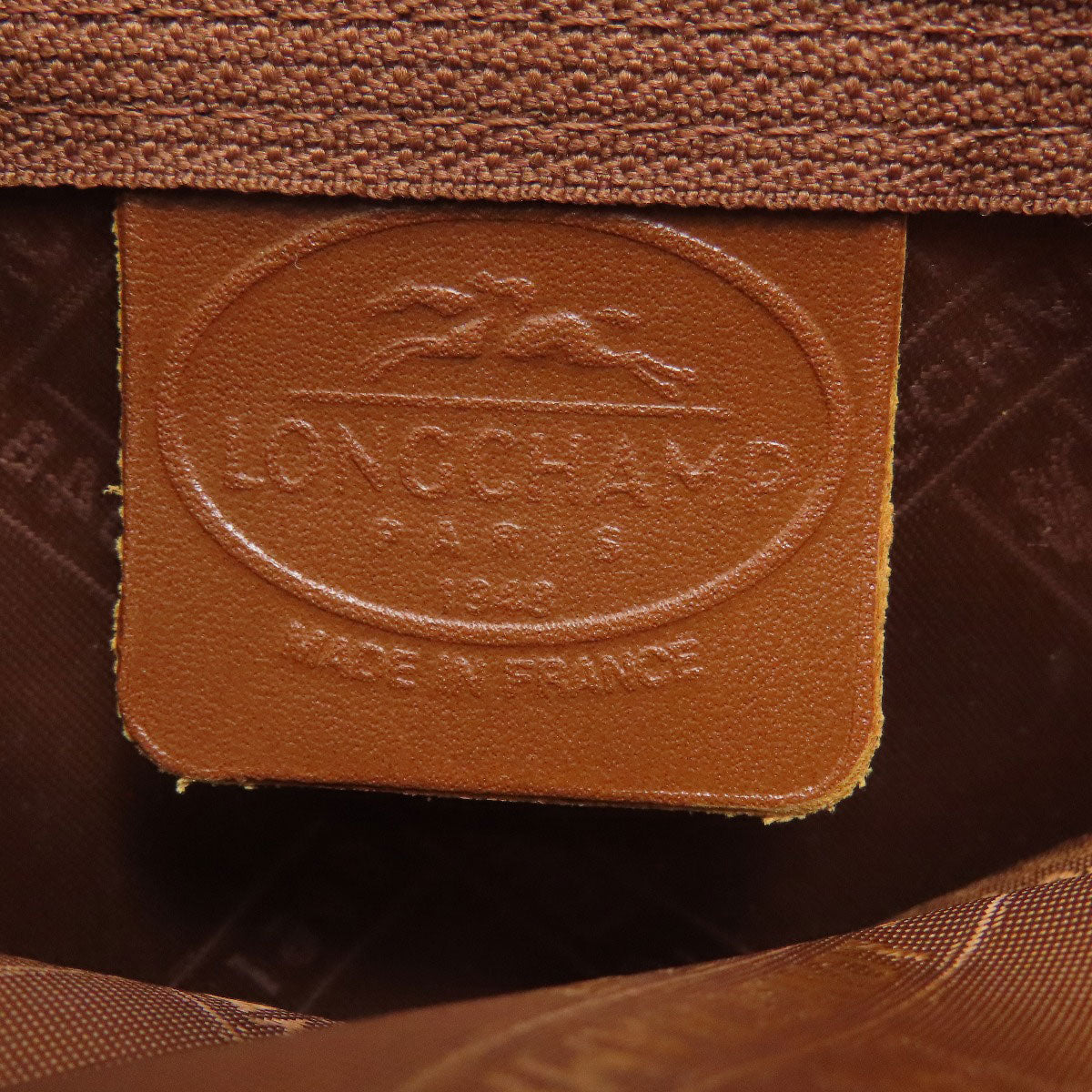 Longchamp logo Tote Bag Leather Ladies [Used]