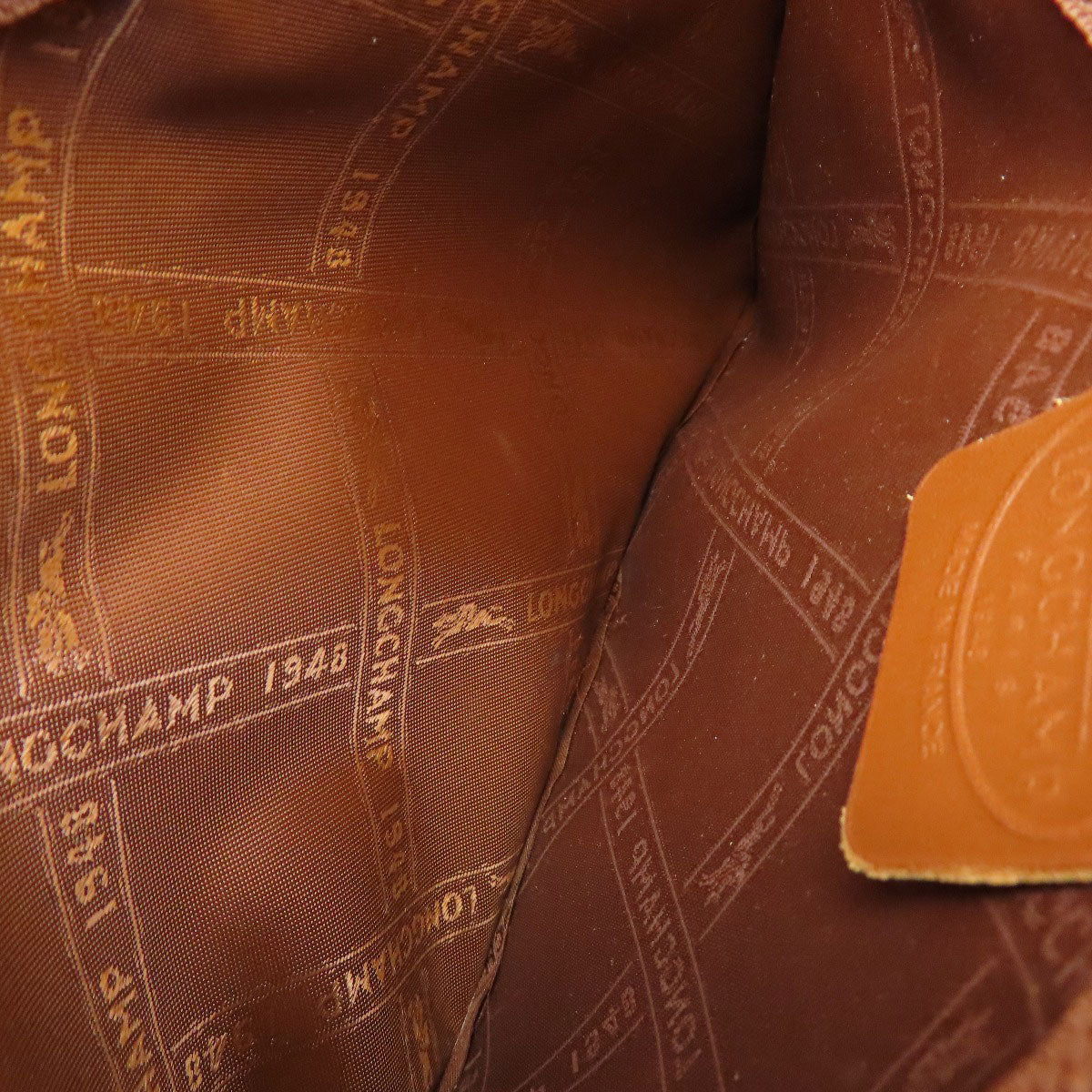 Longchamp logo Tote Bag Leather Ladies [Used]