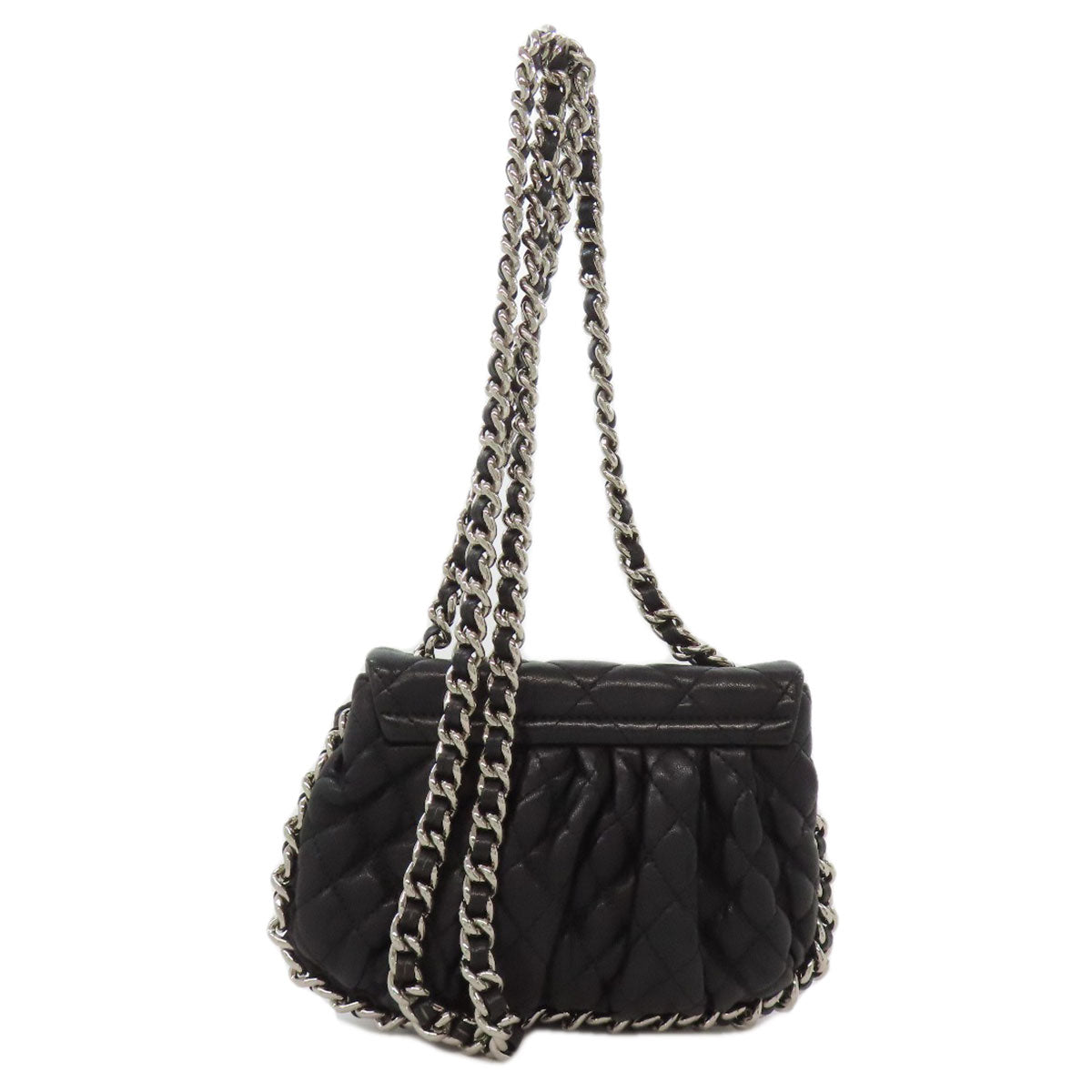 CHANEL ChainShoulder Matelasse SilverHardware Shoulder Bag Calf Ladies [Used]