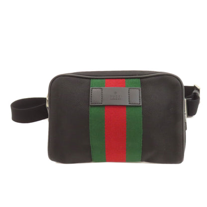 GUCCI 630919 Outlet sherry line Hip bag, waist bag Canvas Ladies [Used]