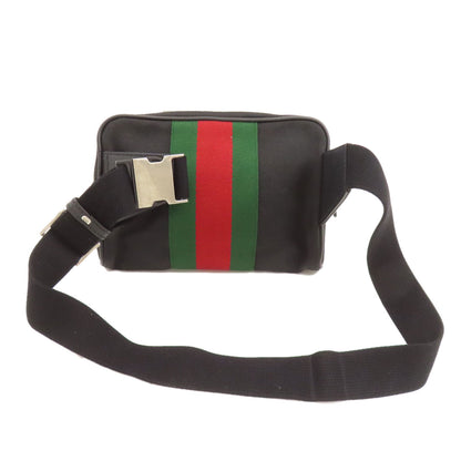 GUCCI 630919 Outlet sherry line Hip bag, waist bag Canvas Ladies [Used]