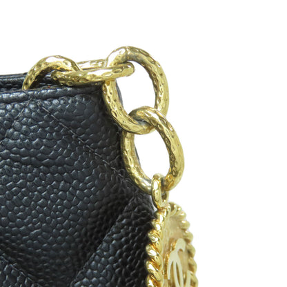 CHANEL Medallion GoldHardware Tote Bag Grained Calfskin Skin Ladies [Used]