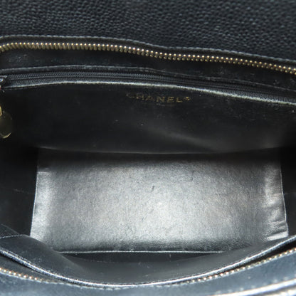 CHANEL Medallion GoldHardware Tote Bag Grained Calfskin Skin Ladies [Used]