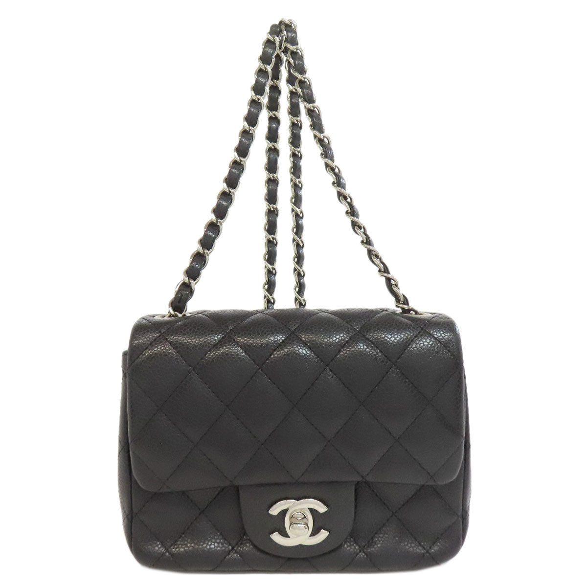 CHANEL ChainShoulder Matelasse SilverHardware Shoulder Bag Grained Calfskin Skin Ladies [Used]