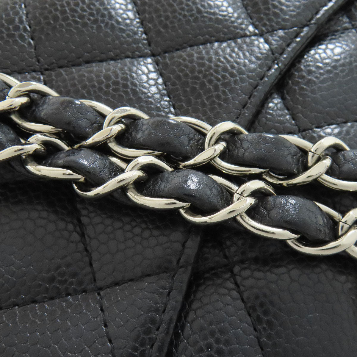 CHANEL ChainShoulder Matelasse SilverHardware Shoulder Bag Grained Calfskin Skin Ladies [Used]