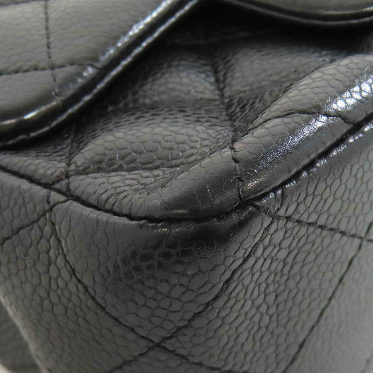 CHANEL ChainShoulder Matelasse SilverHardware Shoulder Bag Grained Calfskin Skin Ladies [Used]