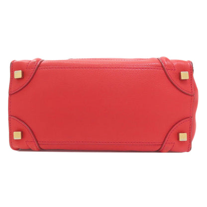 CELINE Luggage micro Handbag Leather Ladies [Used]