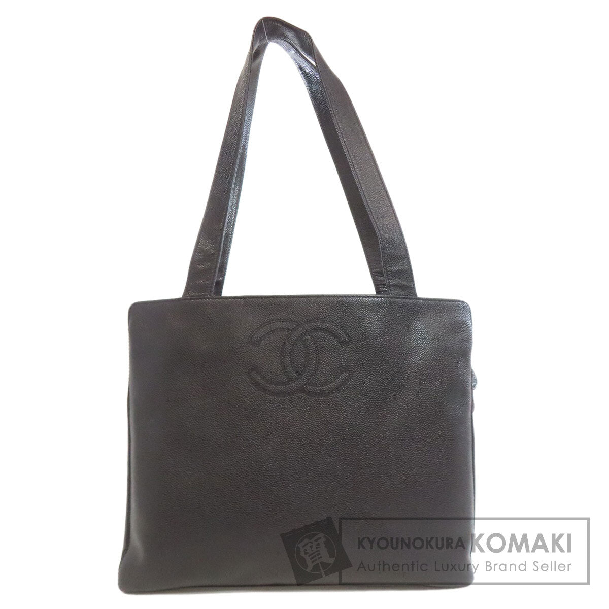 CHANEL COCO Mark Tote Bag Grained Calfskin Skin Ladies [Used]