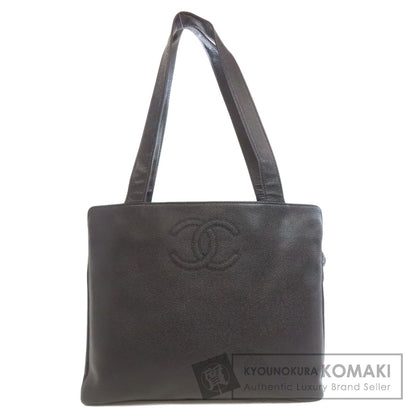 CHANEL COCO Mark Tote Bag Grained Calfskin Skin Ladies [Used]