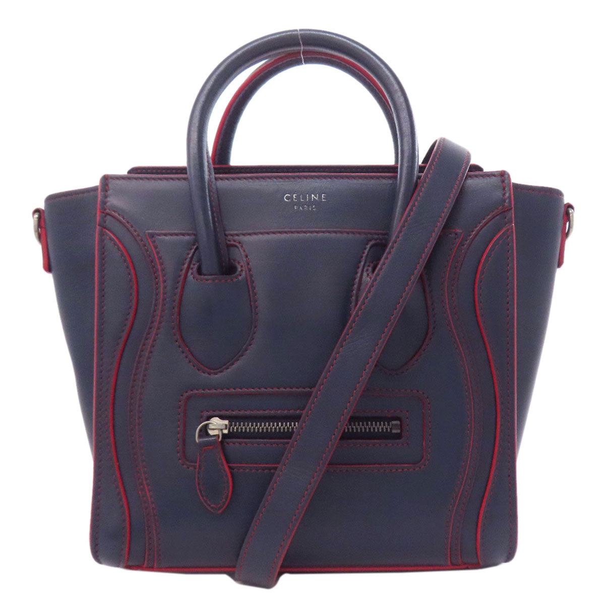CELINE Luggage nano 2 WAY Handbag Calf Ladies [Used]