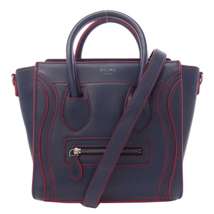 CELINE Luggage nano 2 WAY Handbag Calf Ladies [Used]