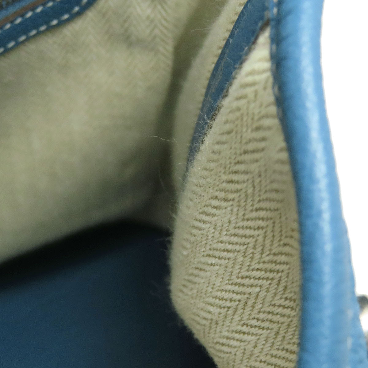 HERMES Garden Party PM Blue Jean SilverHardware Handbag Negonda Ladies [Used]