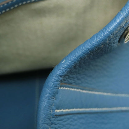 HERMES Garden Party PM Blue Jean SilverHardware Handbag Negonda Ladies [Used]