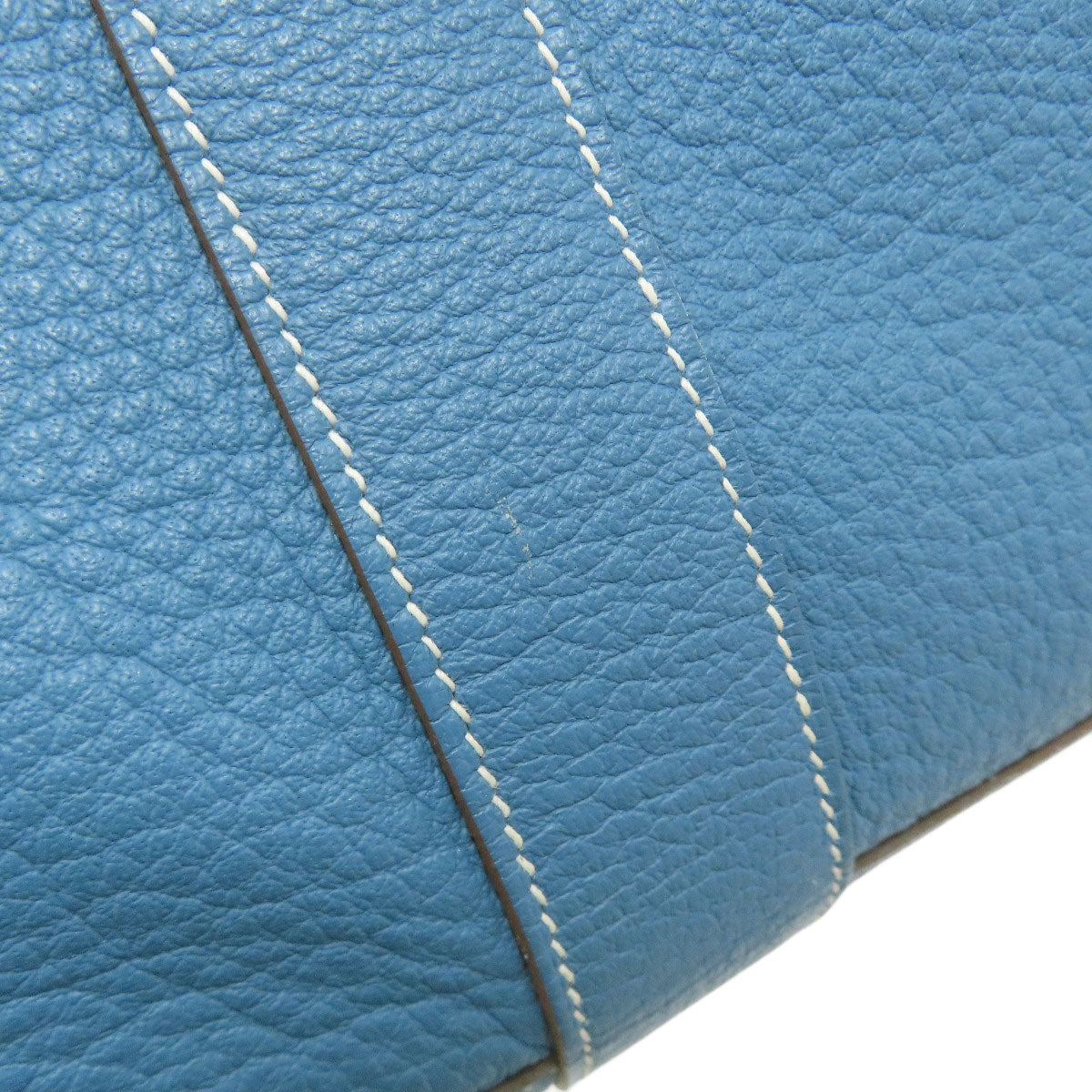 HERMES Garden Party PM Blue Jean SilverHardware Handbag Negonda Ladies [Used]