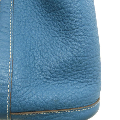 HERMES Garden Party PM Blue Jean SilverHardware Handbag Negonda Ladies [Used]