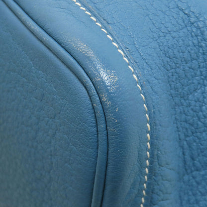 HERMES Garden Party PM Blue Jean SilverHardware Handbag Negonda Ladies [Used]